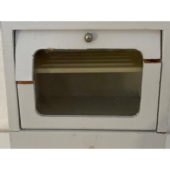Doll House Miniature White Silver Wood Kitchen Oven Sink Refrigerator 3Pc VTG - Picture 5 of 16